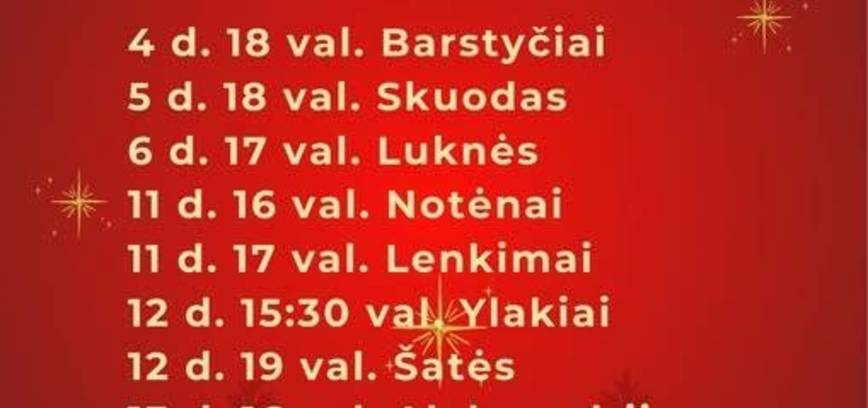 Šventinis startas Skuodo rajone: eglučių įžiebimo šventės suburia bendruomenes