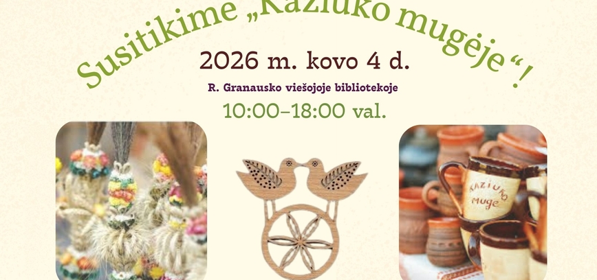 Kaziuko mugė R. Granausko bibliotekoje