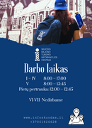 Mūsų centro darbo laikas nuo rugsėjo 1d. 