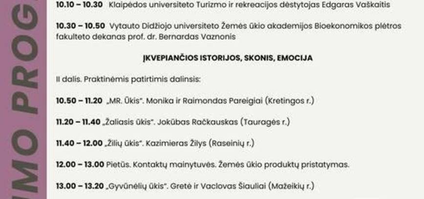 Žemės ūkio ir turizmo forumas „Jei gali jie -galiu ir aš