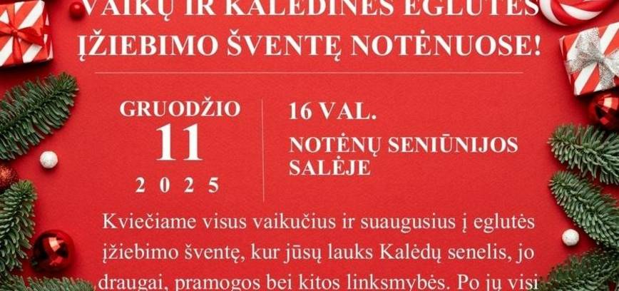 Kalėdų eglės įžiebimo šventė Notėnuose
