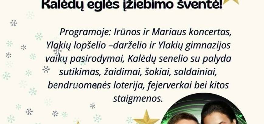 Kalėdų eglės įžiebimo šventė Ylakiuose