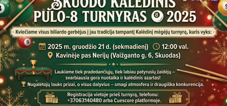 Kalėdinis Pulo-8 turnyras