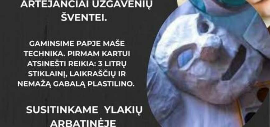 Užgavėnių kaukių gamybos edukacija