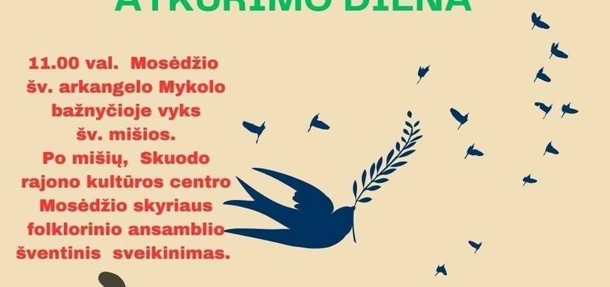 Lietuvos valstybės atkūrimo diena Mosėdyje