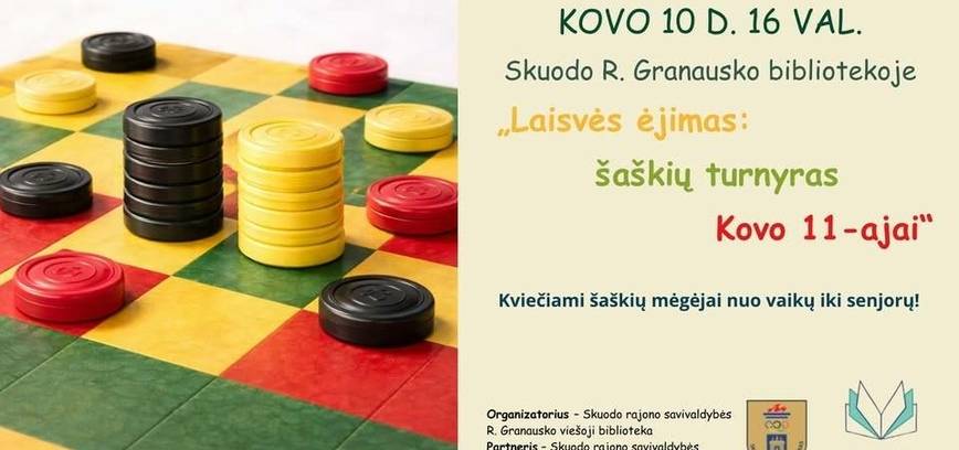 Šaškių turnyras, skirtas  Lietuvos valstybės atkūrimo dienai paminėti