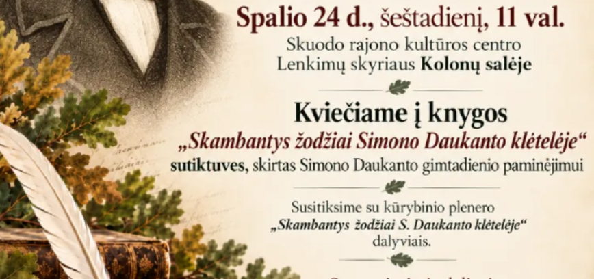 Simonas Daukantas' birthday celebration in Lenkimia