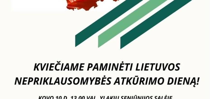 Lietuvos nepriklausomybės atkūrimo diena Ylakiuose
