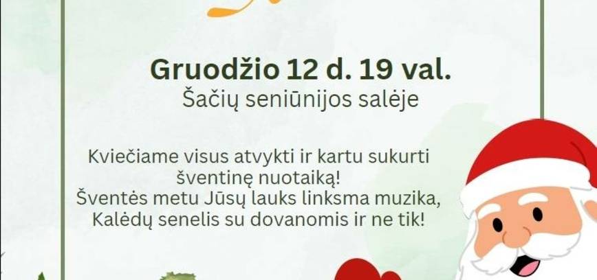 Kalėdų eglės įžiebimo šventė Šatėse