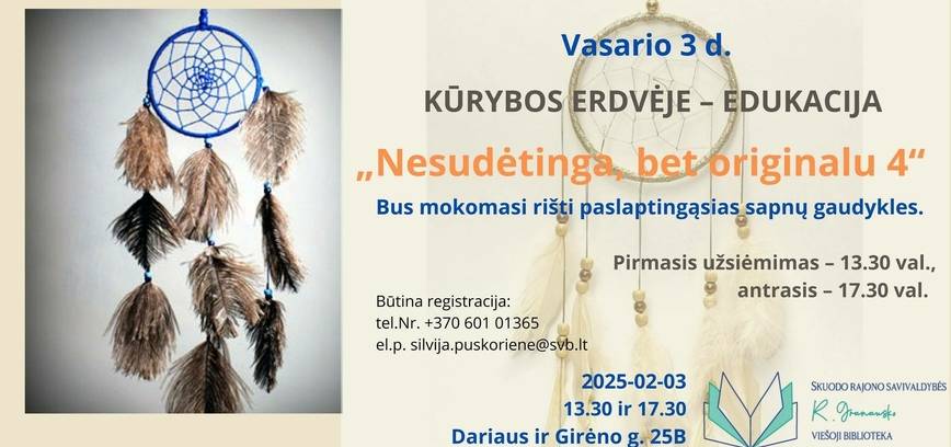Edukacinis užsiėmimas „Nesudėtinga, bet originalu 4“