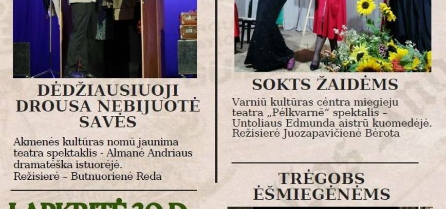  Mėgėjų teatrų festivalis „Vaidėnam tievū kalba“