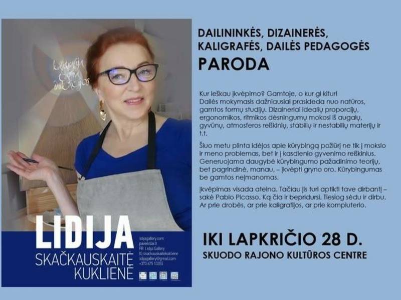 Lidijos Skačkauskaitės- Kuklienės darbų paroda