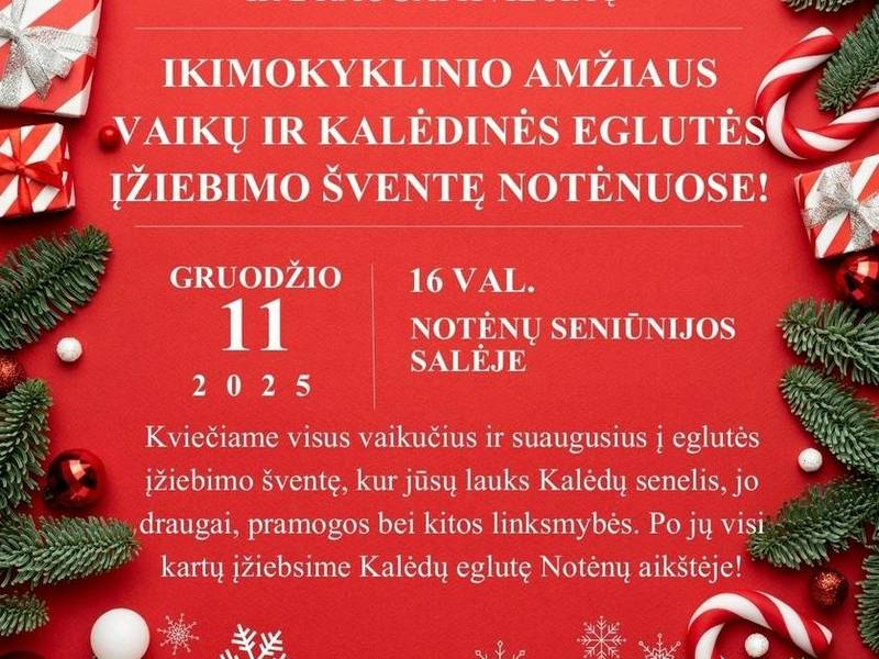 Kalėdų eglės įžiebimo šventė Notėnuose