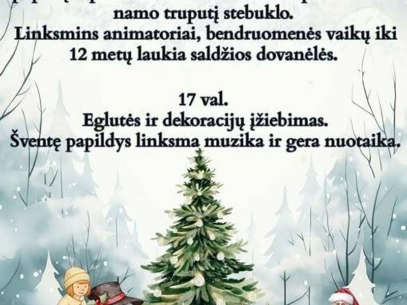 Kalėdų eglės įžiebimo šventė Aleksandrijoje