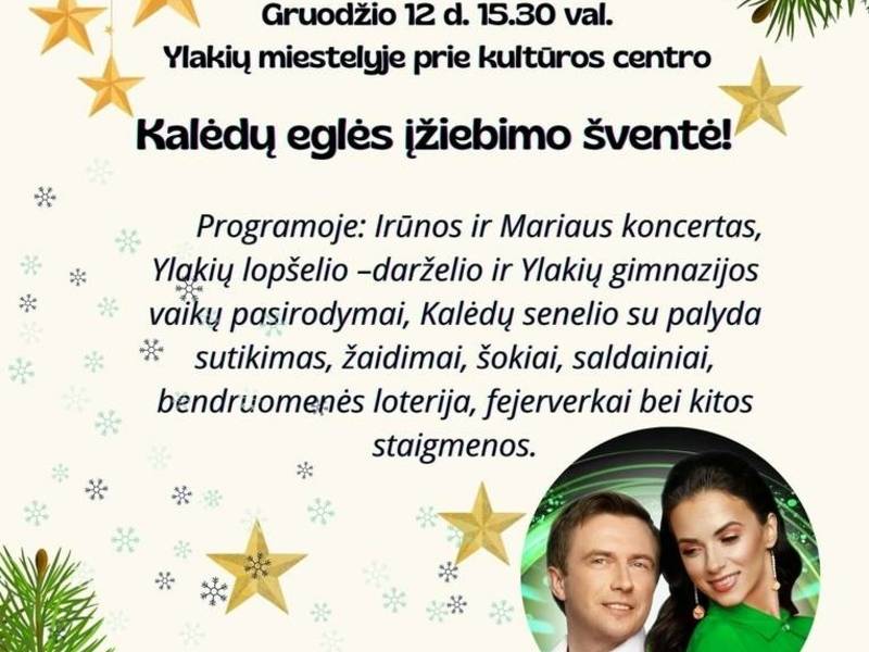 Kalėdų eglės įžiebimo šventė Ylakiuose