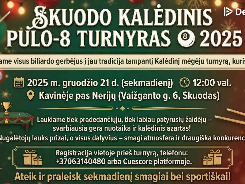 Kalėdinis Pulo-8 turnyras