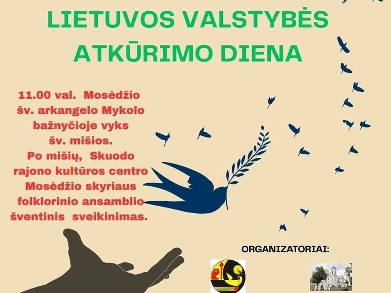 Lietuvos valstybės atkūrimo diena Mosėdyje