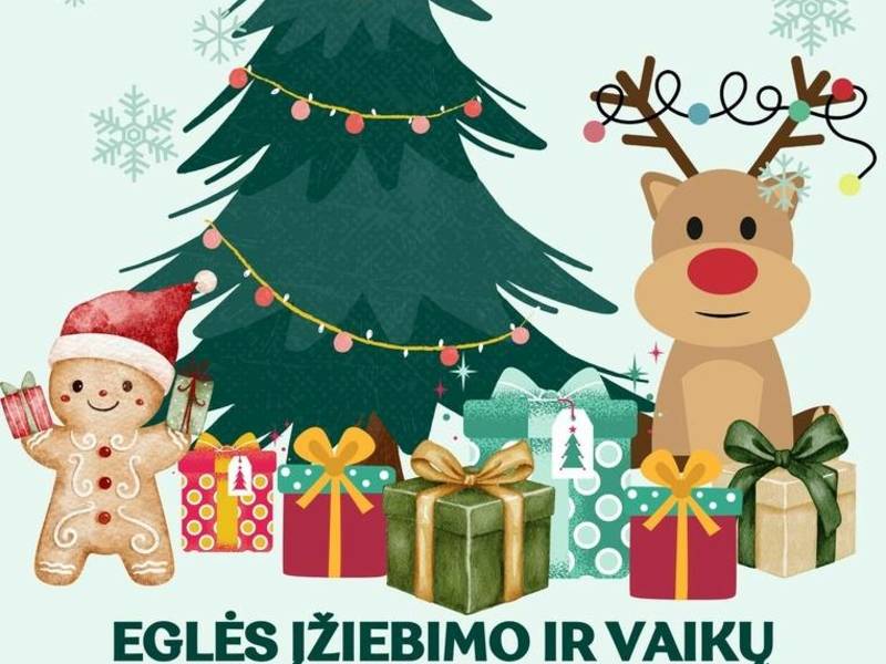 Kalėdinės eglės įžiebimas Luknėse